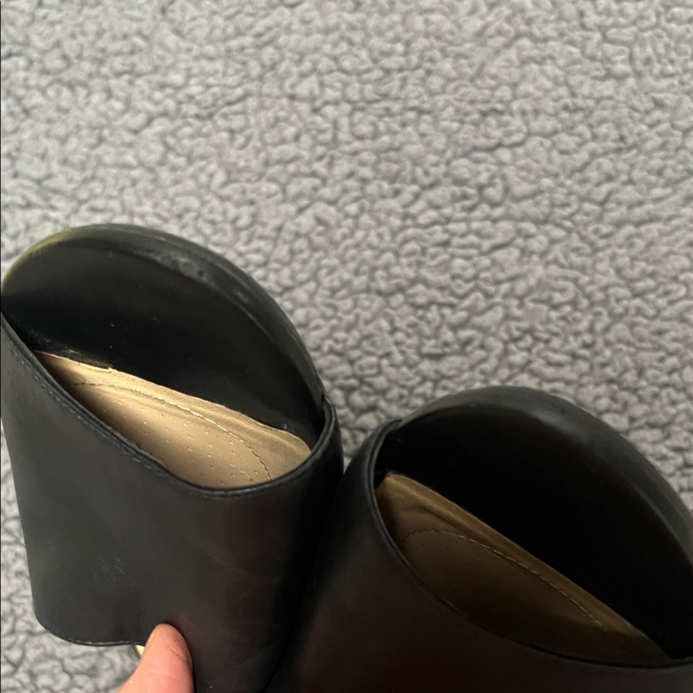 Clarks Women's Black Leather Sense Slide Sandal 9m - Picture 3 of 10